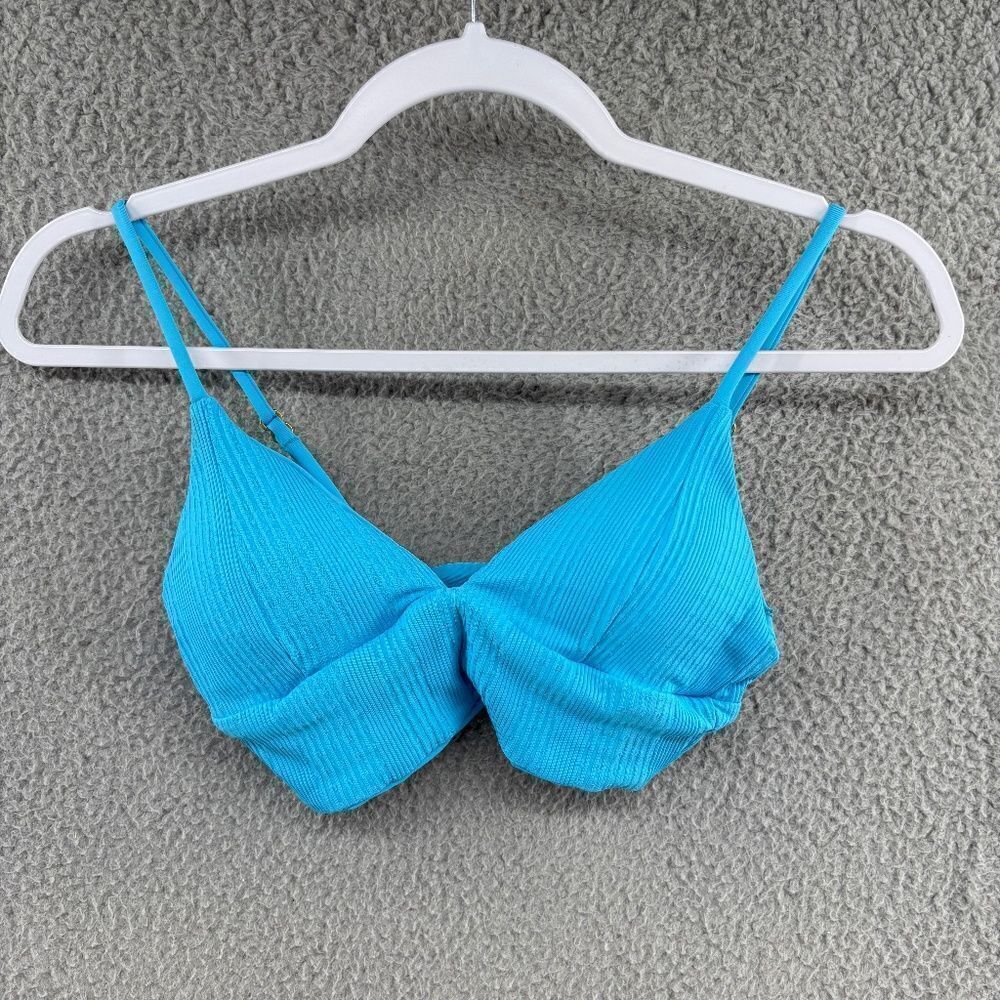 L*Space Turquoise Triangle Bikini Top Size Small - Like New